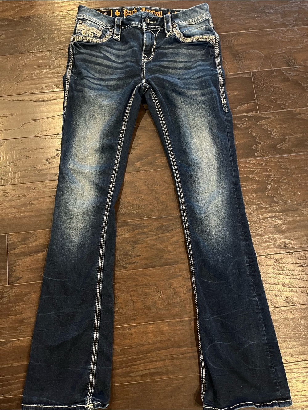 Rock Revival Women's Dark Wash Mid Rise Bootcut Jeans